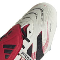 adidas Predator Elite FT IJzeren-Nop Voetbalschoenen (SG) Wit Zwart Rood