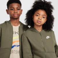 Nike Sportswear Club Fleece Vest Kids Olijfgroen Wit