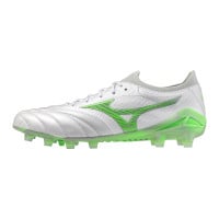 Mizuno Morelia Neo IV Beta Japan Gras Voetbalschoenen (FG) Zilver Felgroen