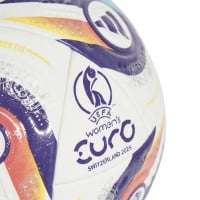 adidas Women's EURO25 Pro Voetbal Maat 5 Wit Paars Geel