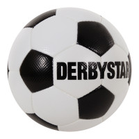 Derbystar Brillant Retro II Voetbal Maat 5 Wit Zwart Rood