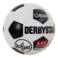 Derbystar Brillant Retro II Voetbal Maat 5 Wit Zwart Rood