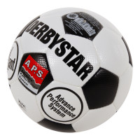 Derbystar Brillant Retro II Voetbal Maat 5 Wit Zwart Rood