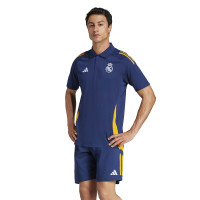 adidas Real Madrid Polo Zomerset 2024-2025 Donkerblauw Oranje Lichtblauw