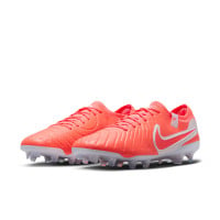 Nike Tiempo Legend 10 Elite Gras Voetbalschoenen (FG) Felrood Wit