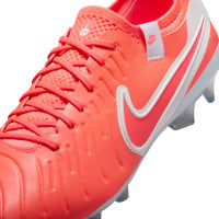 Nike Tiempo Legend 10 Elite Gras Voetbalschoenen (FG) Felrood Wit