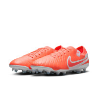 Nike Tiempo Legend 10 Pro Gras Voetbalschoenen (FG) Felrood Wit