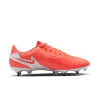 Nike Tiempo Legend 10 Academy IJzeren-Nop Voetbalschoenen (SG) Anti-Clog Felrood Wit