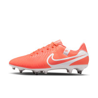 Nike Tiempo Legend 10 Academy IJzeren-Nop Voetbalschoenen (SG) Anti-Clog Felrood Wit