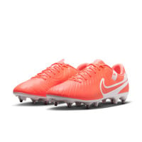 Nike Tiempo Legend 10 Academy IJzeren-Nop Voetbalschoenen (SG) Anti-Clog Felrood Wit