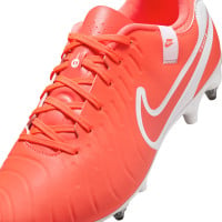 Nike Tiempo Legend 10 Academy IJzeren-Nop Voetbalschoenen (SG) Anti-Clog Felrood Wit