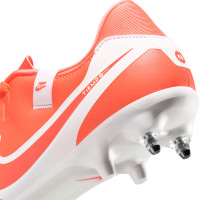 Nike Tiempo Legend 10 Academy IJzeren-Nop Voetbalschoenen (SG) Anti-Clog Felrood Wit