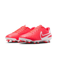 Nike Tiempo Legend 10 Club Gras / Kunstgras Voetbalschoenen (MG) Felrood Wit