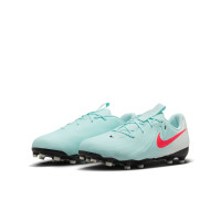 Nike Phantom GX II Academy Gras / Kunstgras Voetbalschoenen (MG) Kids Mintgroen Rood Zwart