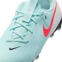 Nike Phantom GX II Academy Gras / Kunstgras Voetbalschoenen (MG) Kids Mintgroen Rood Zwart