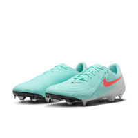 Nike Phantom GX II Academy Gras / Kunstgras Voetbalschoenen (MG) Mintgroen Rood Zwart