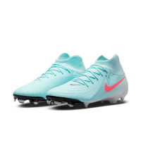 Nike Phantom Luna II Academy Gras / Kunstgras Voetbalschoenen (MG) Mintgroen Rood Zwart