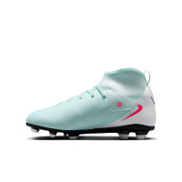 Nike Phantom Luna II Club Gras / Kunstgras Voetbalschoenen (MG) Kids Mintgroen Rood Zwart