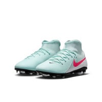 Nike Phantom Luna II Club Gras / Kunstgras Voetbalschoenen (MG) Kids Mintgroen Rood Zwart