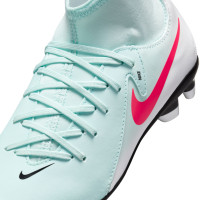 Nike Phantom Luna II Club Gras / Kunstgras Voetbalschoenen (MG) Kids Mintgroen Rood Zwart