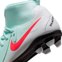 Nike Phantom Luna II Club Gras / Kunstgras Voetbalschoenen (MG) Kids Mintgroen Rood Zwart