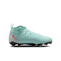 Nike Phantom Luna II Academy Gras / Kunstgras Voetbalschoenen (MG) Kids Mintgroen Rood Zwart