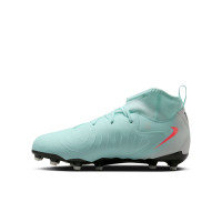 Nike Phantom Luna II Academy Gras / Kunstgras Voetbalschoenen (MG) Kids Mintgroen Rood Zwart