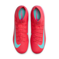 Nike Zoom Mercurial Superfly 10 Academy Gras / Kunstgras Voetbalschoenen (MG) Rood Turquoise Roze