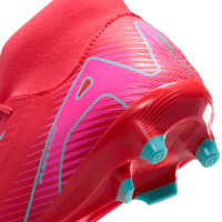 Nike Zoom Mercurial Superfly 10 Academy Gras / Kunstgras Voetbalschoenen (MG) Rood Turquoise Roze