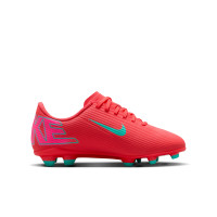 Nike Mercurial Vapor 16 Club Gras / Kunstgras Voetbalschoenen (MG) Kids Rood Turquoise Roze