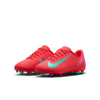 Nike Mercurial Vapor 16 Club Gras / Kunstgras Voetbalschoenen (MG) Kids Rood Turquoise Roze