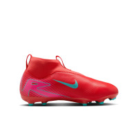 Nike Zoom Mercurial Superfly 10 Academy Gras / Kunstgras Voetbalschoenen (MG) Kids Rood Turquoise Roze