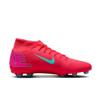 Nike Mercurial Superfly 10 Club Gras / Kunstgras Voetbalschoenen (MG) Rood Turquoise Roze