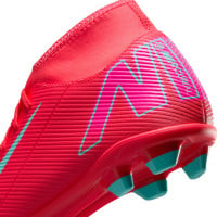 Nike Mercurial Superfly 10 Club Gras / Kunstgras Voetbalschoenen (MG) Rood Turquoise Roze