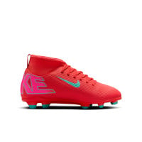 Nike Mercurial Superfly 10 Club Gras / Kunstgras Voetbalschoenen (MG) Kids Rood Turquoise Roze