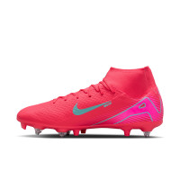 Nike Zoom Mercurial Superfly 10 Academy IJzeren-Nop Voetbalschoenen (SG) Anti-Clog Rood Turquoise Roze