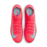 Nike Zoom Mercurial Superfly 10 Academy IJzeren-Nop Voetbalschoenen (SG) Anti-Clog Rood Turquoise Roze