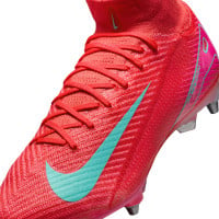 Nike Zoom Mercurial Superfly 10 Elite IJzeren-Nop Voetbalschoenen (SG) Rood Turquoise Roze