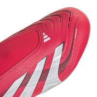 adidas Predator League Veterloze Gras / Kunstgras Voetbalschoenen (MG) Rood Wit Zwart