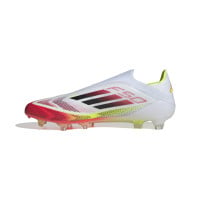 adidas F50 Elite Veterloze Gras Voetbalschoenen (FG) Wit Rood Zwart Geel