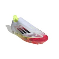 adidas F50 Elite Veterloze Gras Voetbalschoenen (FG) Wit Rood Zwart Geel