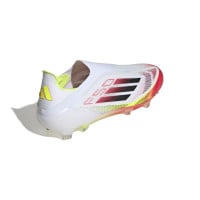 adidas F50 Elite Veterloze Gras Voetbalschoenen (FG) Wit Rood Zwart Geel