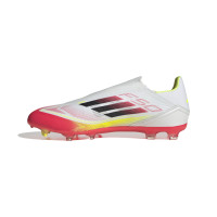 adidas F50 League Veterloze Gras / Kunstgras Voetbalschoenen (MG) Wit Rood Zwart Geel