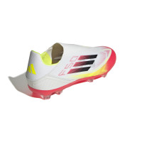 adidas F50 League Veterloze Gras / Kunstgras Voetbalschoenen (MG) Wit Rood Zwart Geel