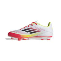 adidas F50 Club Gras / Kunstgras Voetbalschoenen (MG) Wit Rood Zwart Geel