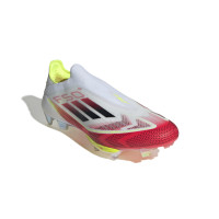 adidas F50+ Gras Voetbalschoenen (FG) Wit Rood Zwart Geel