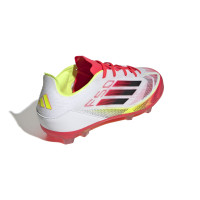 adidas F50 Elite Gras Voetbalschoenen (FG) Kids Wit Rood Zwart Geel