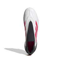 adidas Copa Pure III Elite Veterloze IJzeren-Nop Voetbalschoenen (SG) Wit Zwart Rood