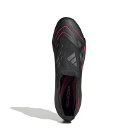 adidas Predator League FT IJzeren-Nop Voetbalschoenen (SG) Zwart Grijs Rood