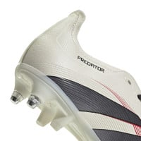 adidas Predator League FT IJzeren-Nop Voetbalschoenen (SG) Wit Zwart Rood